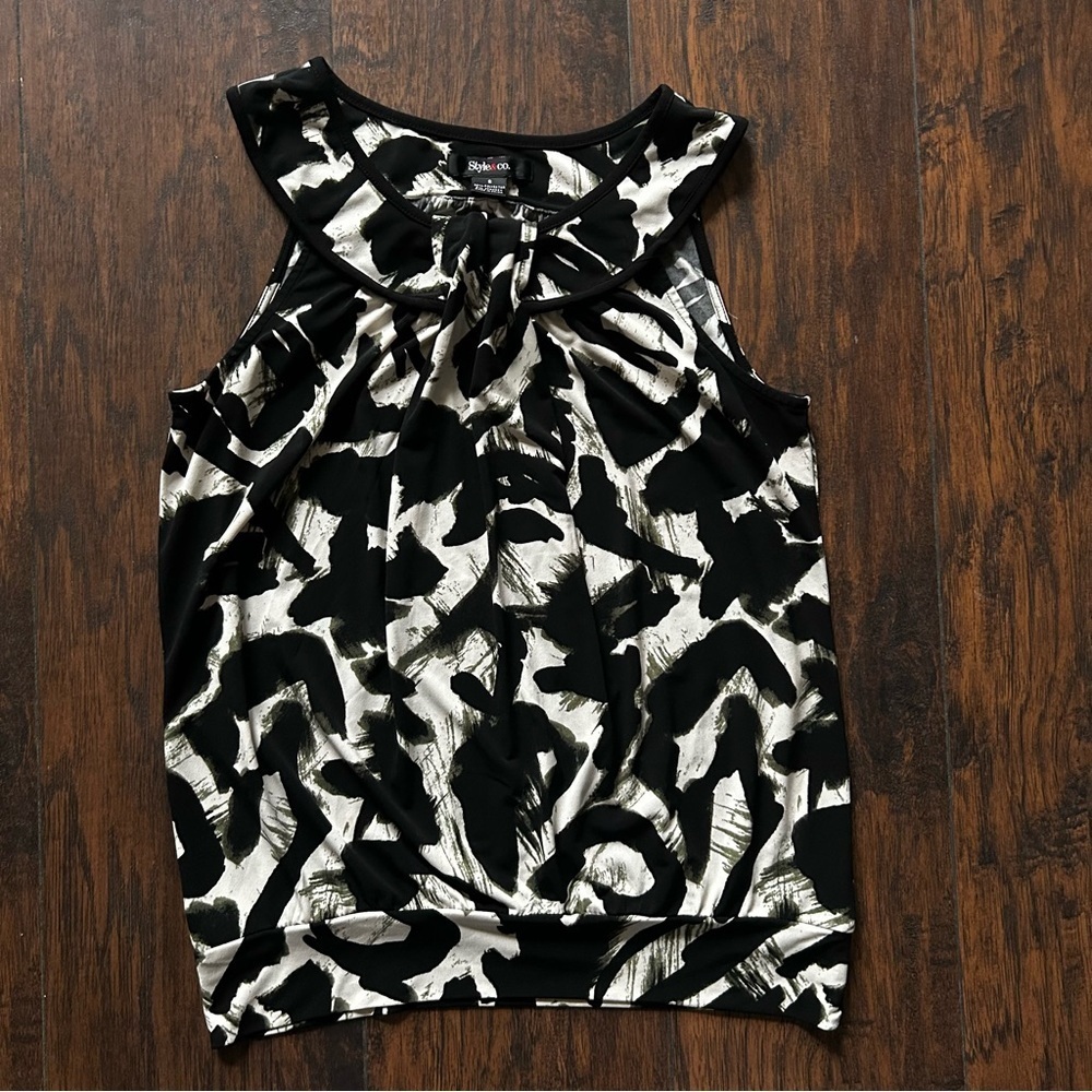 Style & Co, Women, Black and Beige Top - Picture 2 of 10